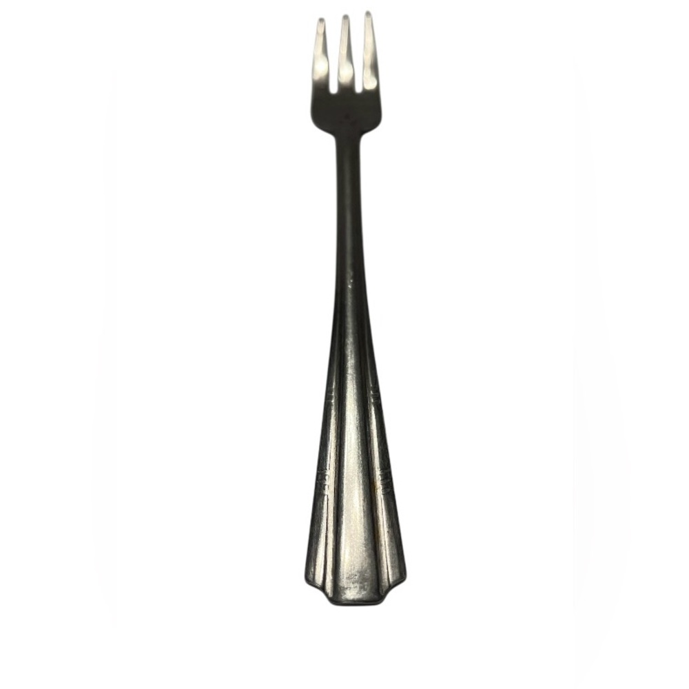 Art Deco Pattern Cocktail Fork. Pre owned 5.75" long
